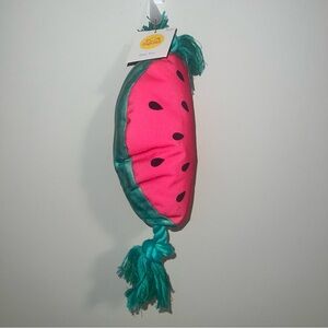 Sun Squad Pink Watermelon Plush Dog Toy